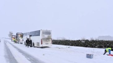 Χάντμπολ: Ανετράπη το πούλμαν της Εθνικής Κύπρου μέσα στα χιόνια