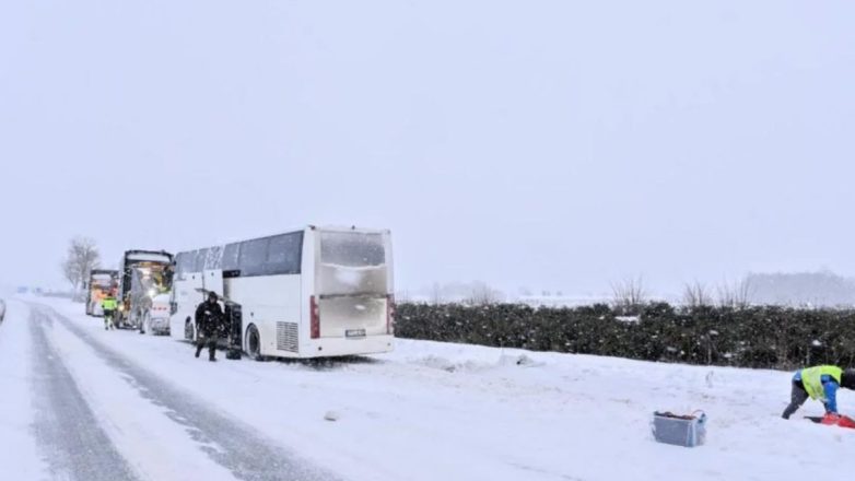 Χάντμπολ: Ανετράπη το πούλμαν της Εθνικής Κύπρου μέσα στα χιόνια
