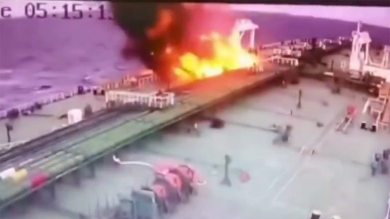 Βίντεο με τη στιγμή που drone χτυπάει το ελληνόκτητο τάνκερ Delta Harmony στη Μαύρη Θάλασσα