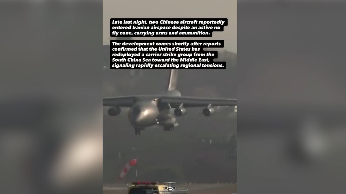 Βίντεο δείχνει κινεζικά αεροσκάφη να μεταφέρουν όπλα και πυρομαχικά στο Ιράν