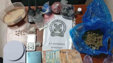 Χειροπέδες σε νεαρούς με κοκαΐνη, κάνναβη και χάπια ecstasy