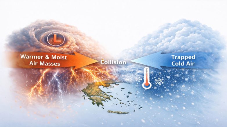 Ασυνήθιστα έντονα καιρικά φαινόμενα από το βράδυ της Τρίτης