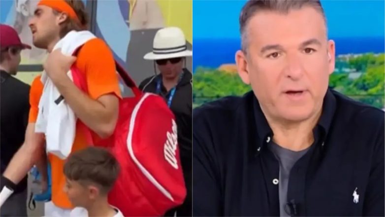 Ο Στέφανος Τσιτσιπάς απωθεί ένα αγοράκι με την τσάντα του – Εκτός εαυτού ο Γιώργος Λιάγκας με το περιστατικό