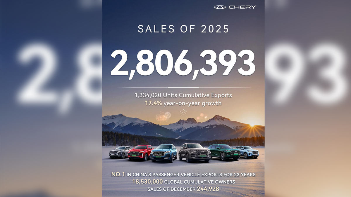 Chery: Ρεκόρ πωλήσεων το 2025 στην παγκόσμια αγορά- Ποια ήταν η πορεία της εταιρίας στην Ελλάδα