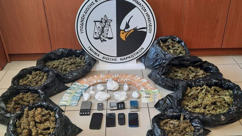 Ηράκλειο: Κατασχέθηκαν ποσότητες ναρκωτικών και μεγάλα χρηματικά ποσά