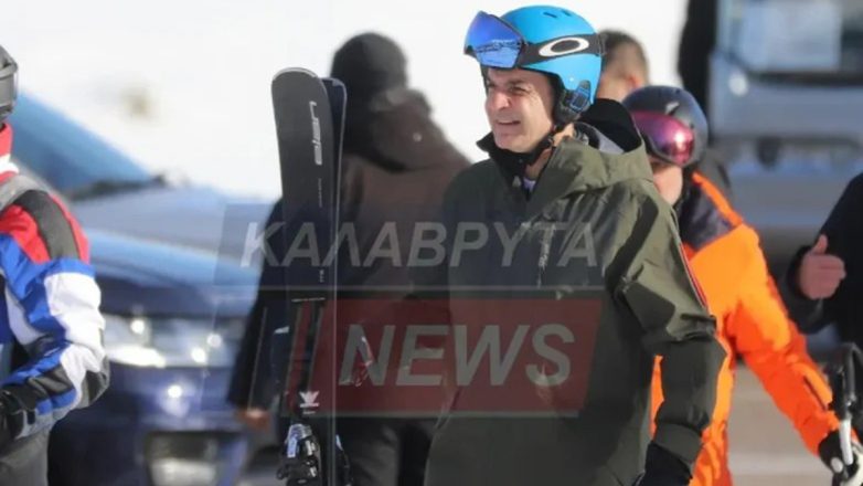 Για… σκι στα Καλάβρυτα ο Κυριάκος Μητσοτάκης