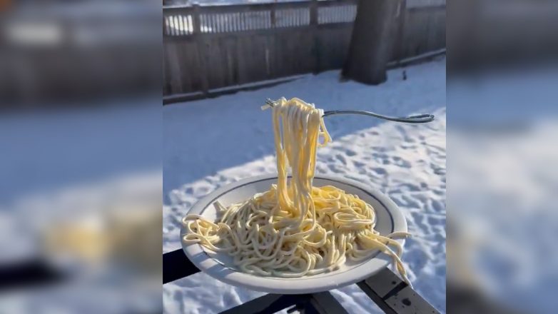 ΗΠΑ: Όταν το ακραίο κρύο κάνει τέχνη με…  ζυμαρικά