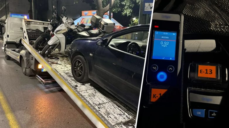 Τροχαία: 23.010 έλεγχοι στο λεκανοπέδιο Αττικής για κατανάλωση αλκοόλ