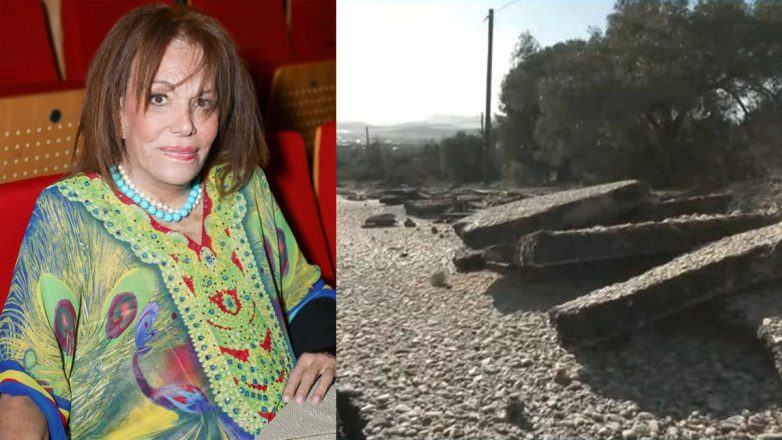 Μαίρη Χρονοπούλου: Εικόνες βιβλικής καταστροφής έξω από το σπίτι της λόγω της κακοκαιρίας που έπληξε την Αττική