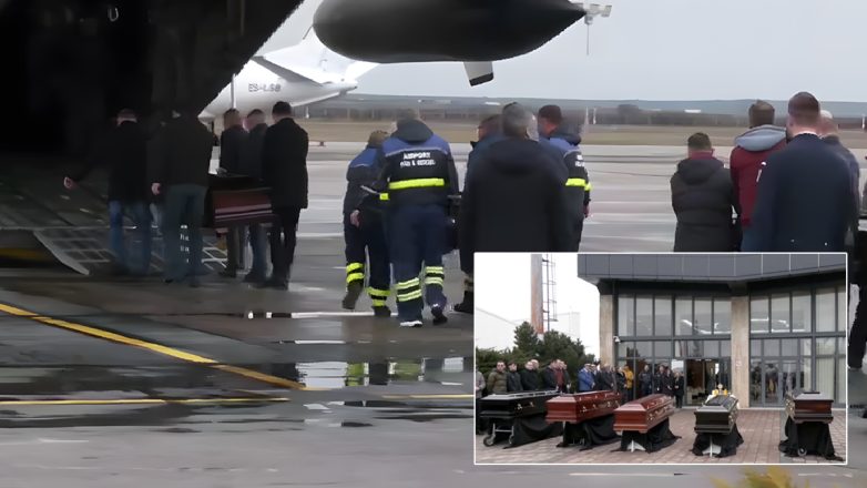 Αναχώρησε για τη Θεσσαλονίκη το C-130 με τις σορούς των 7 φιλάθλων του ΠΑΟΚ