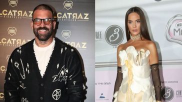 Δημήτρης Αλεξάνδρου: Στο γήπεδο με τη Ρία Ελληνίδου για τον αγώνα μπάσκετ του Ολυμπιακού