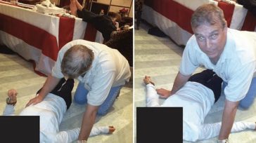 Νέες φωτογραφίες με τον πρίγκιπα Άντριου σκυμμένο πάνω από μια ξαπλωμένη γυναίκα