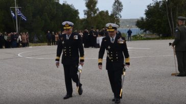 Ο Αρχιπλοίαρχος Αθανάσιος Δούρος στο τιμόνι της διοίκησης του Ναυστάθμου Κρήτης