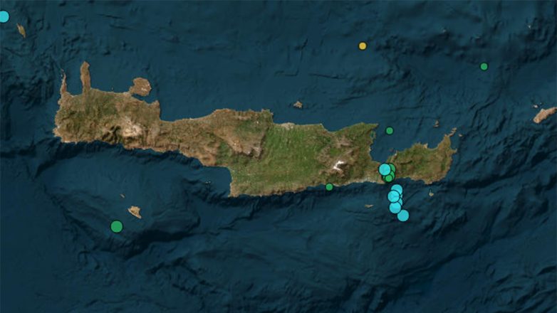 Κρήτη: Έντονη σεισμική ακολουθία νότια του Λασιθίου