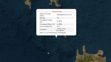 Σεισμός 3,9 Ρίχτερ στα Αντικύθηρα