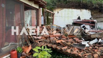 Κινδυνεύουν σπίτια από κατολισθήσεις στην Αρχαία Ολυμπία