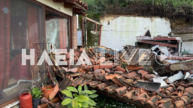 Κινδυνεύουν σπίτια από κατολισθήσεις στην Αρχαία Ολυμπία