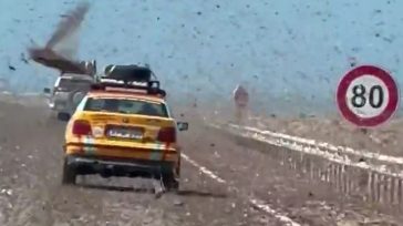 Οδηγοί προσπαθούν να περάσουν μέσα από «ακριδοθύελλα» στη Σαχάρα