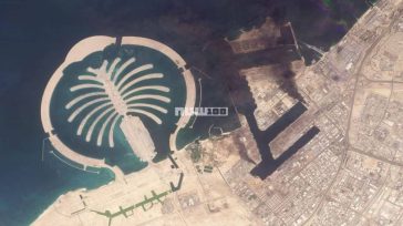 Ντουμπάι: Δορυφορική εικόνα πάνω από το λιμάνι με καπνούς