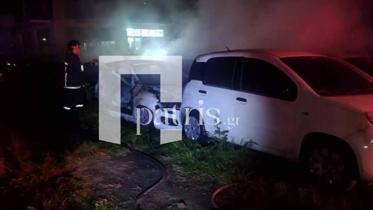 Ηράκλειο: Στις φλόγες τυλίχθηκε χώρος ενοικιαζόμενων οχημάτων