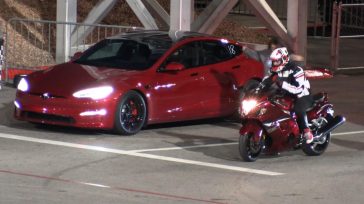 Tesla vs Hayabusa στο 400άρι: Είναι τα άλογα, είναι τα κιλά, αλλά είναι και ο οδηγός (Βίντεο)