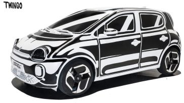 Αυτό που βλέπετε είναι ένα σκίτσο ή μήπως είναι το κανονικό Twingo; Τι πιστεύετε;