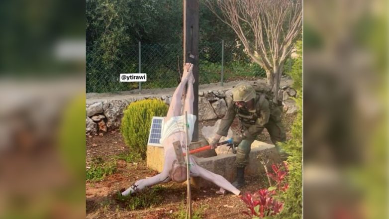 Ισραηλινός στρατιώτης κατέστρεψε άγαλμα του Χριστού