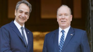 Συνάντηση του πρίγκιπα Αλβέρτου Β’ του Μονακό με τον πρωθυπουργό