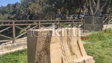 Aποκεφάλισαν την προτομή του Νίκου Ξυλούρη στο κέντρο του Ηρακλείου