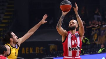 Ο Ολυμπιακός 94-84 την ΑΕΚ και σκέφτεται τη Μονακό