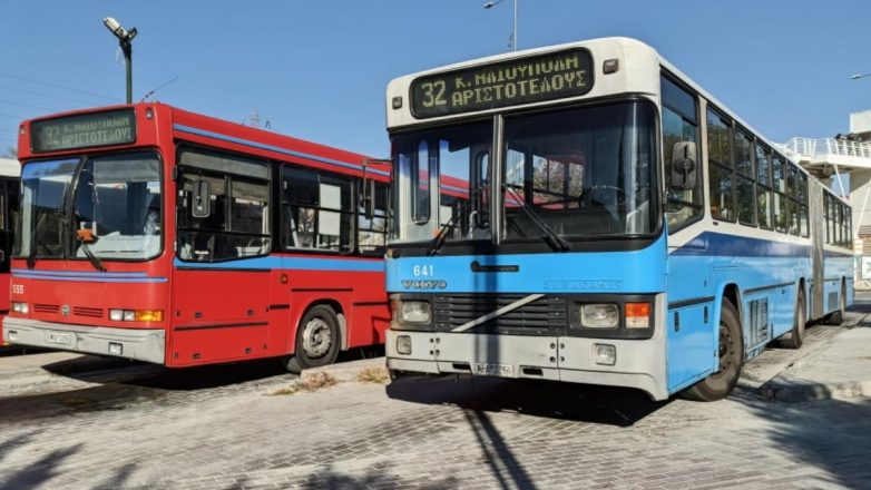 Συλλήψεις για φθορές σε παροπλισμένα λεωφορεία του ΟΑΣΘ στο Ωραιόκαστρο