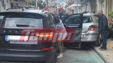 Πάτρα: ΙΧ «καρφώθηκε» πάνω σε σταθμευμένο όχημα και παρέσυρε πεζή