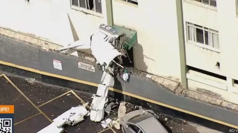 Βραζιλία: Αεροσκάφος καρφώθηκε σε πολυκατοικία – Νεκροί οι πιλότοι