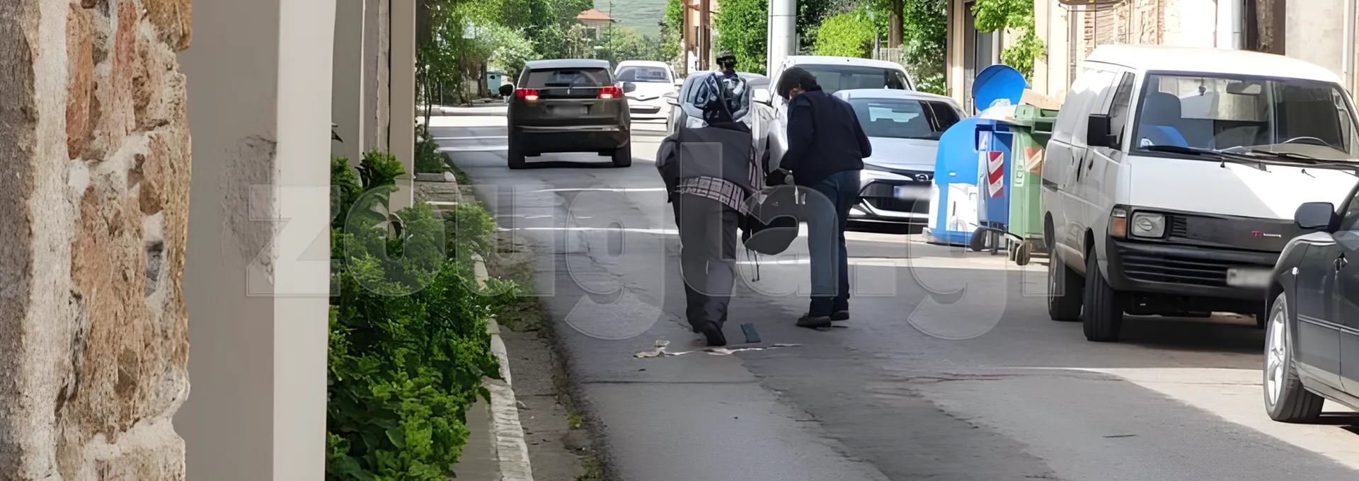 Φωτογραφίες – ντοκουμέντο: Οι ληστές της τράπεζας φεύγουν «σαν κύριοι» από την Κάτω Τιθορέα