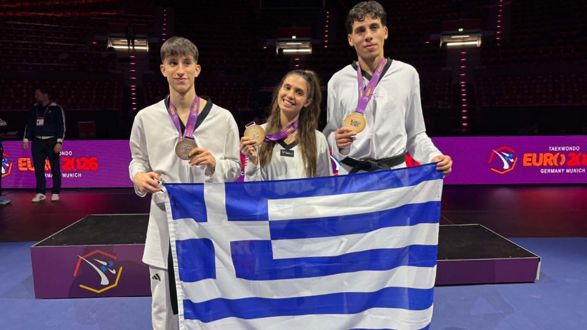 Τρία μετάλλια για την Ελλάδα στο Ευρωπαϊκό πρωτάθλημα Ταεκβοντό