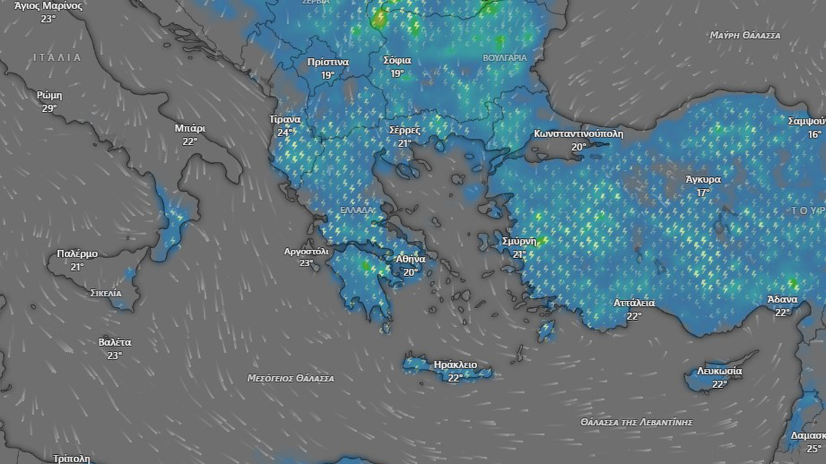 Έρχονται βροχές, καταιγίδες και χαλάζι το Σάββατο