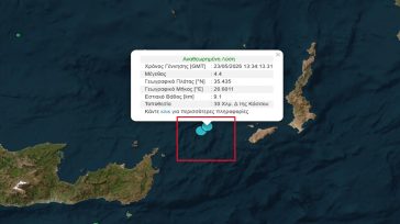 Διαδοχικοί σεισμοί σε θαλάσσια περιοχή ανοιχτά της Κάσσου