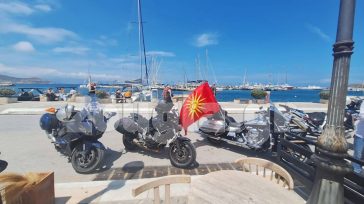 Αλυτρωτικό σύμβολο σε εκδήλωση μοτοσικλετιστών στη Νάξο
