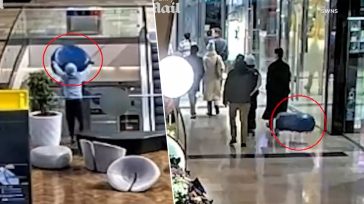 Νεαρός εκσφενδονίζει καναπέ σε πελάτες Εμπορικού Κέντρου στο Λονδίνο