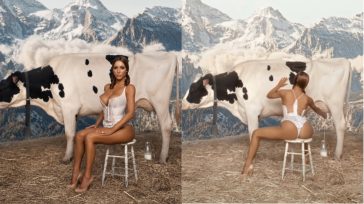 Bianca Censori: Αρμέγει αγελάδα φορώντας σέξι εσώρουχα στο νέο βίντεο κλιπ του Kanye West!