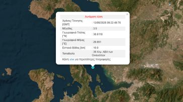 Σεισμός 3,5 Ρίχτερ στις Οινούσσες