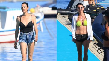 Μαρίνα Βερνίκου και Εύη Βατίδου μαγνήτισαν τα βλέμματα με τα καλλίγραμμα κορμιά τους στη Μύκονο