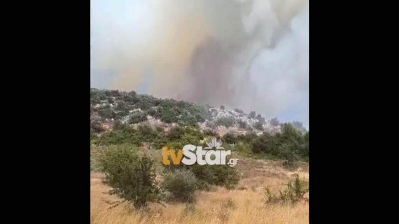 Μεγάλη πυρκαγιά στο Ακραίφνιο Βοιωτίας-Ήχησε το 112 Μεγάλη πυρκαγιά στο Ακραίφνιο Βοιωτίας-Ήχησε το 112