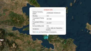 Διαδοχικοί σεισμοί 3,6 Ρίχτερ και 3 Ρίχτερ στην Εύβοια