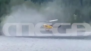 Η στιγμή της πτώσης του πυροσβεστικού ελικοπτέρου στη Λίμνη Αώου