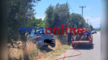 Εύβοια: Σφοδρή σύγκρουση αγροτικού με ΙΧ στα Ψαχνά