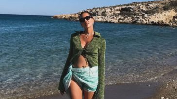 Η Σταματίνα Τσιμτσιλή στην Πάρο – Οι στιγμές με τον γιο της και οι βραδινές βόλτες στο νησί