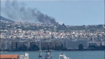 Βίντεο από τη φωτιά στη Πυλαία