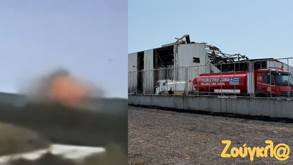 Η στιγμή της φονικής έκρηξης στο εργοστάσιο στα Εξαμίλια