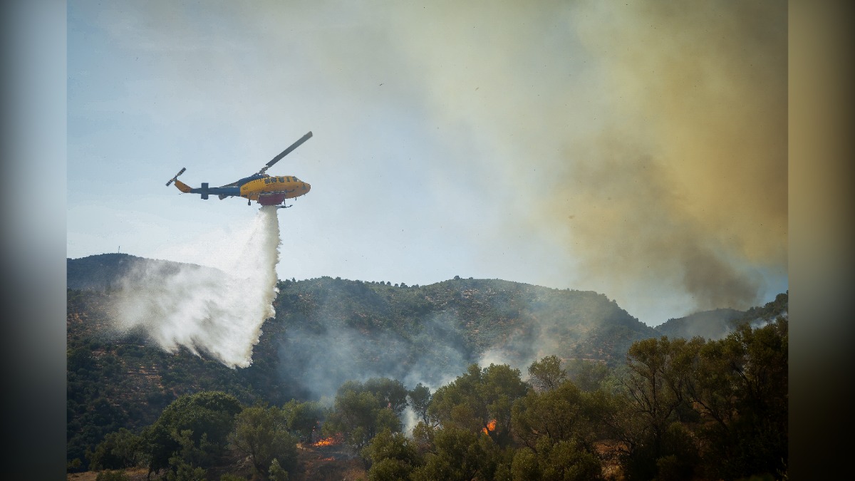 Φωτιά στη Μυτιλήνη: Μήνυμα του 112 για εκκένωση προς τον Άγιο Ισίδωρο